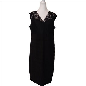 -- B Darlin Black Sleeveless V-Neck Sheath Dress